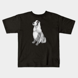 Blue Roan English Cocker Spaniel Dog Kids T-Shirt
